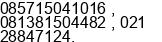 Mobile number of Mr. wadi.ST at Jakarta - barat